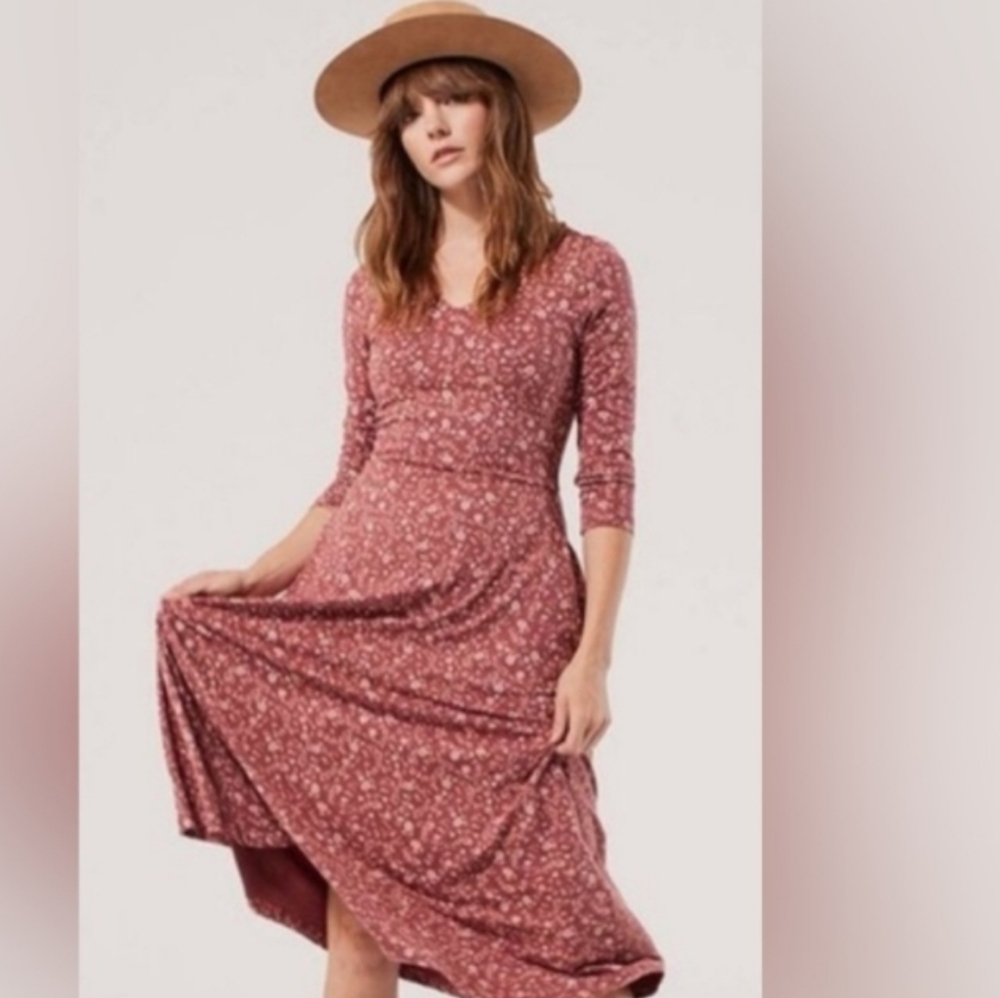 Fit & Flare Pink Floral Dress